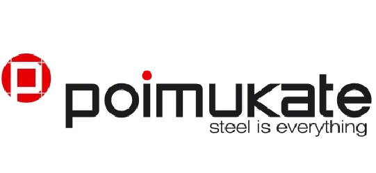 Poimukate rakennusliikkeen logo tumma, joka antoi TP-palvelulle arvostelun 4 tähteä.